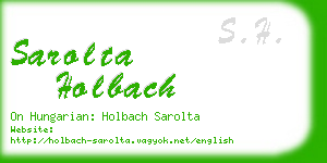 sarolta holbach business card